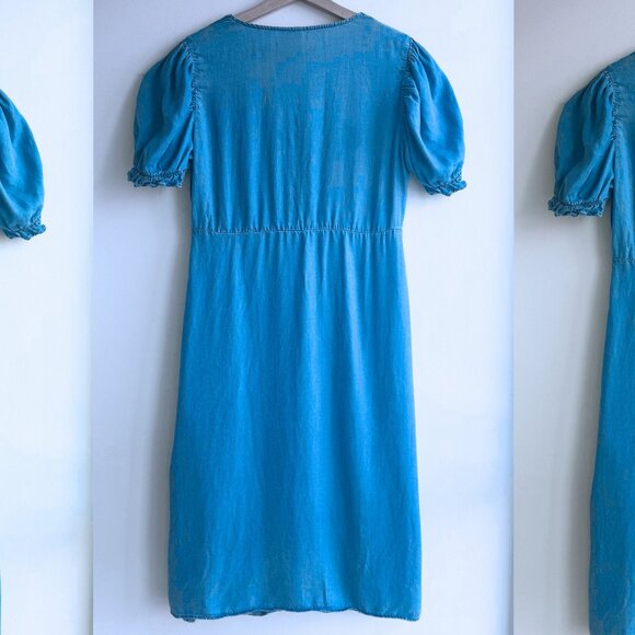 H&M - DIVIDED - Button Up Blue Dress - Picture 2 of 3